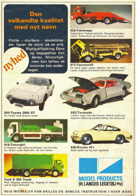Tekno / Model Products i Ekstrahæfte nr. 10, 1970